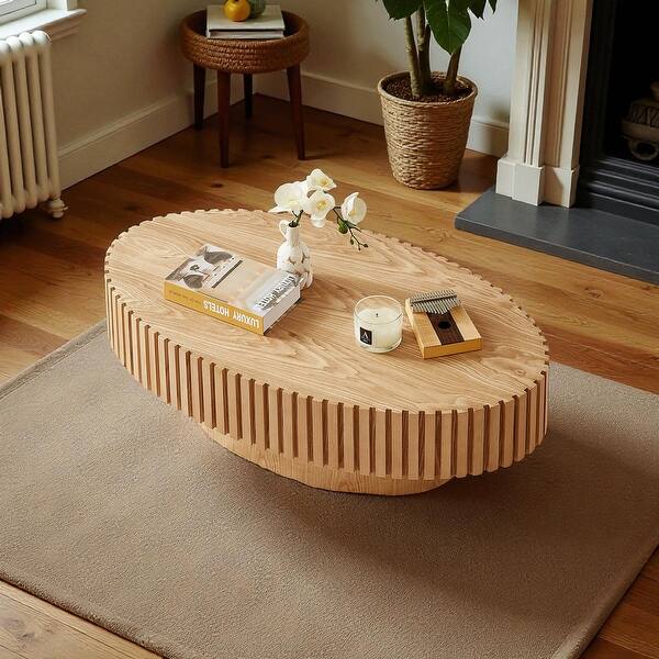 Oval Wood Coffee Table