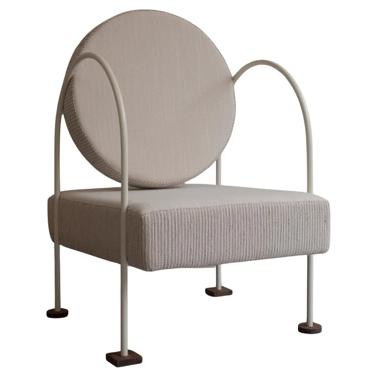 Capsule Cream Fabric Accent Chair
