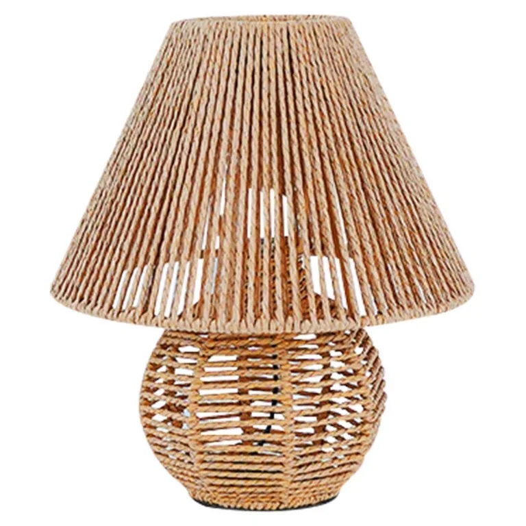 Woven Rattan Table Lamp