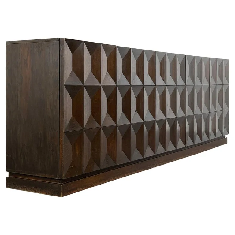 Brutalist Oak Sideboard