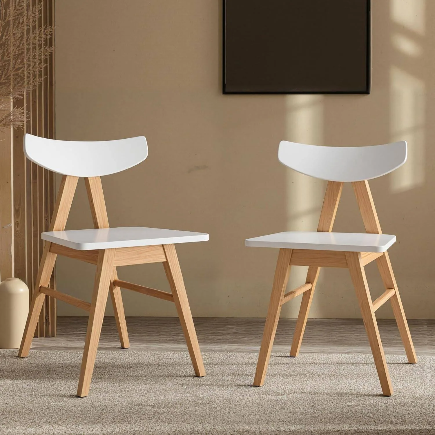White Wooden Dining Chairs