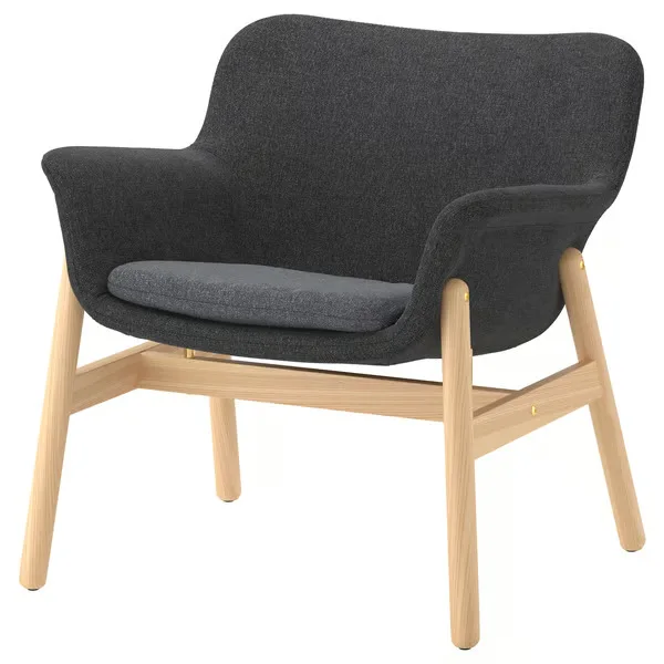 Dark Gray Fabric Accent Chair