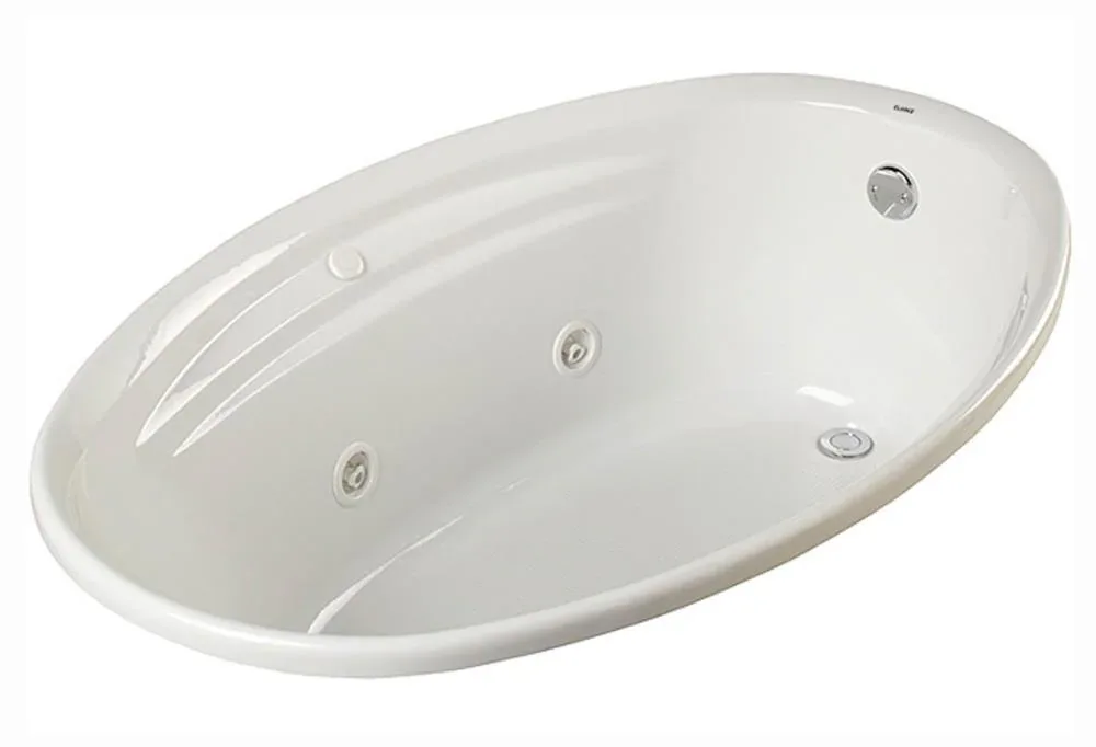 Clarke Products White Oval Jetted Bathtub
