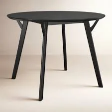 Matte Black Round Dining Table