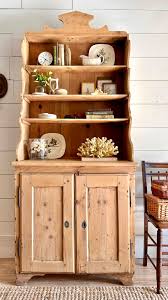 Rustic Wooden Hutch Cabinet