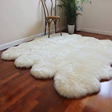 Solid Cream Sheepskin Rug