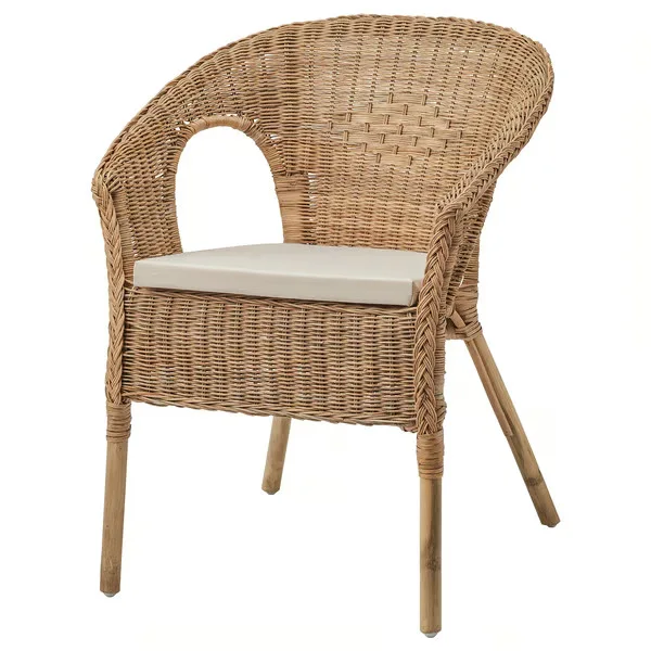 AGEN Natural Rattan Wicker Armchair