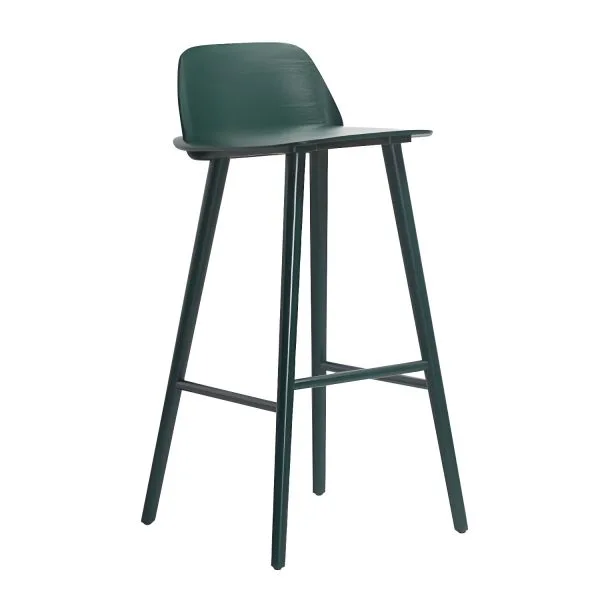 Modern Green Wood Bar Stool
