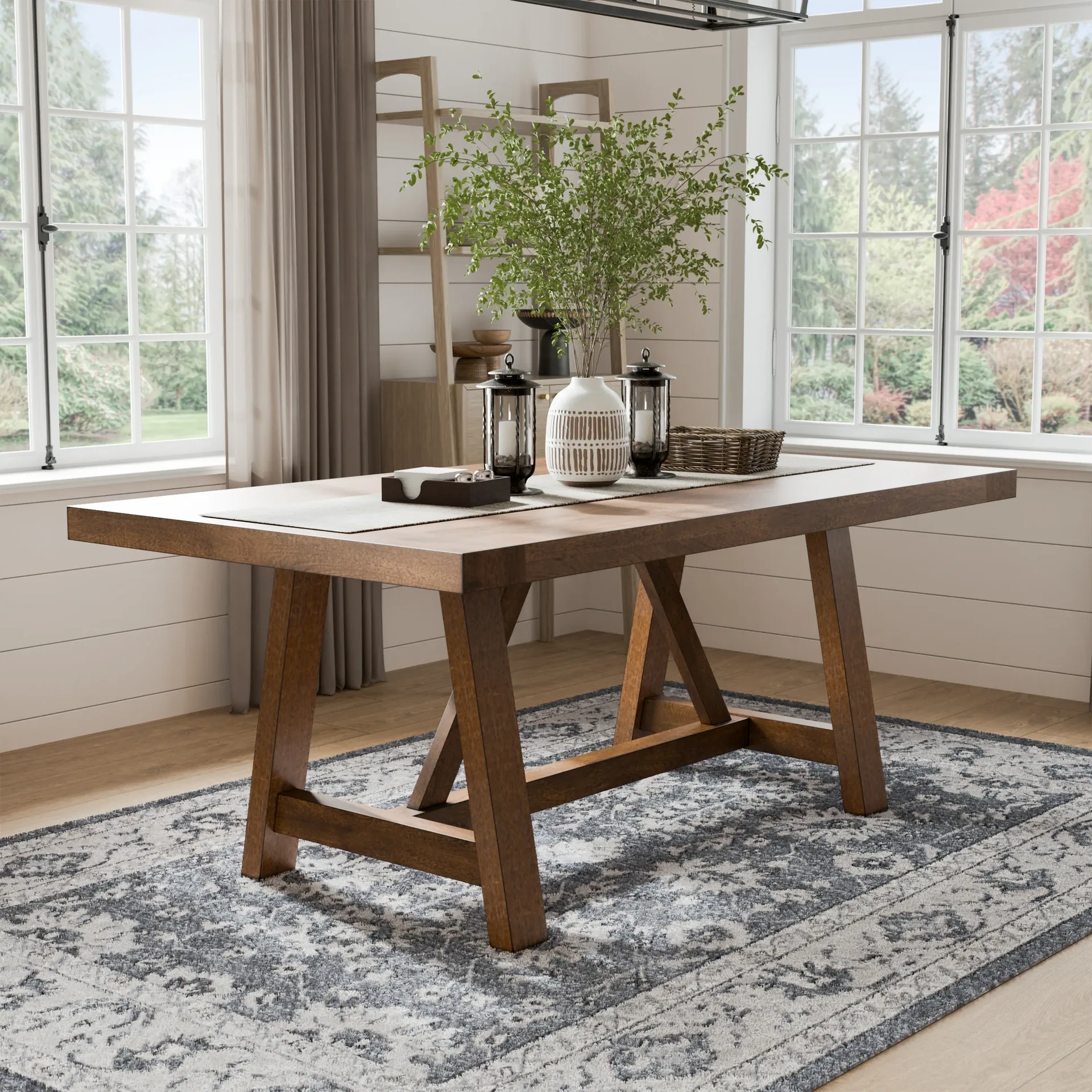 Rustic Rectangular Wood Dining Table