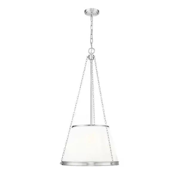 Madeline White Fabric Shade Pendant Light