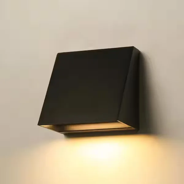Square Black Wall Sconce