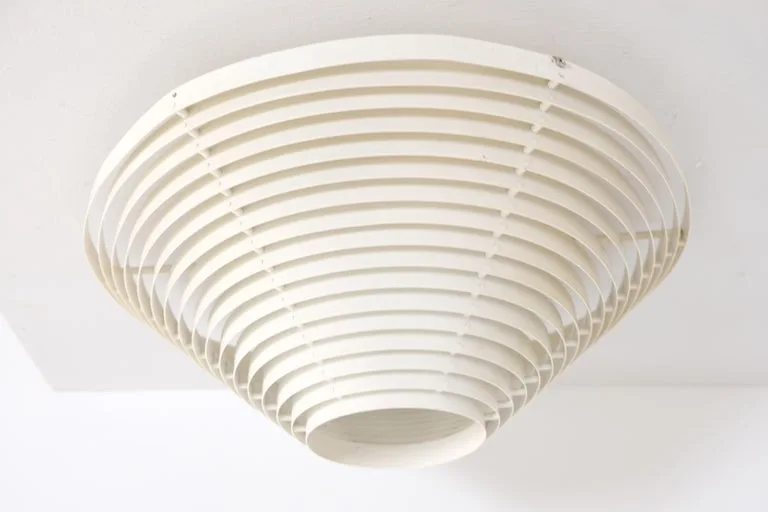 White Conical Metal Ceiling Light