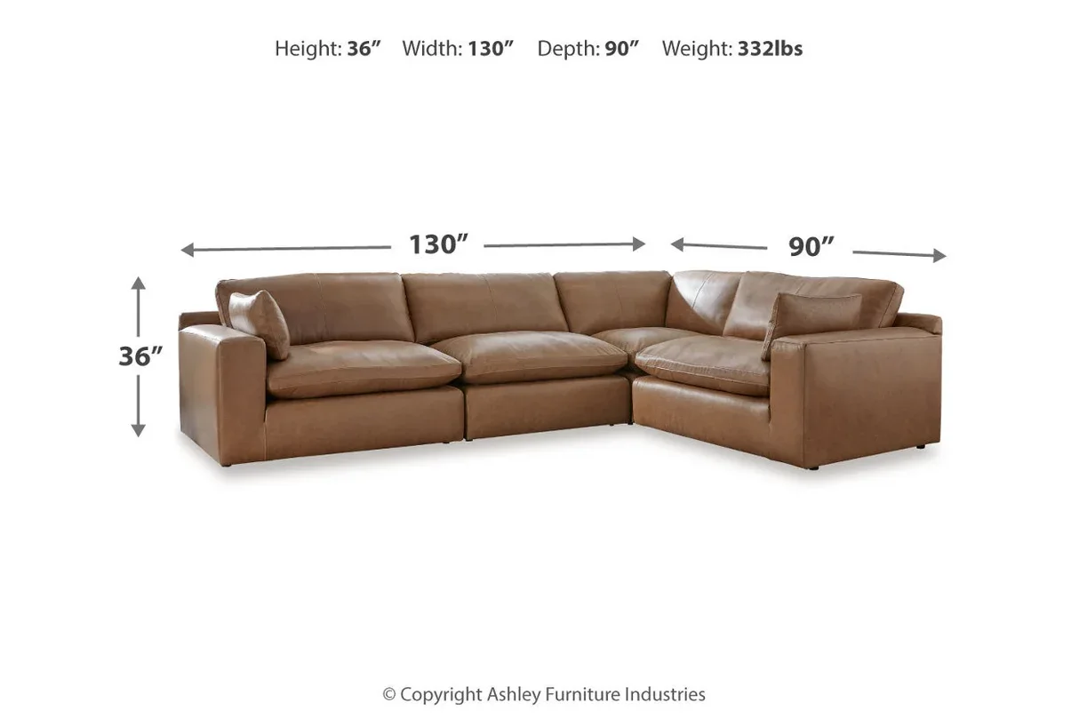 Emilia Modern Leather Sectional Sofa