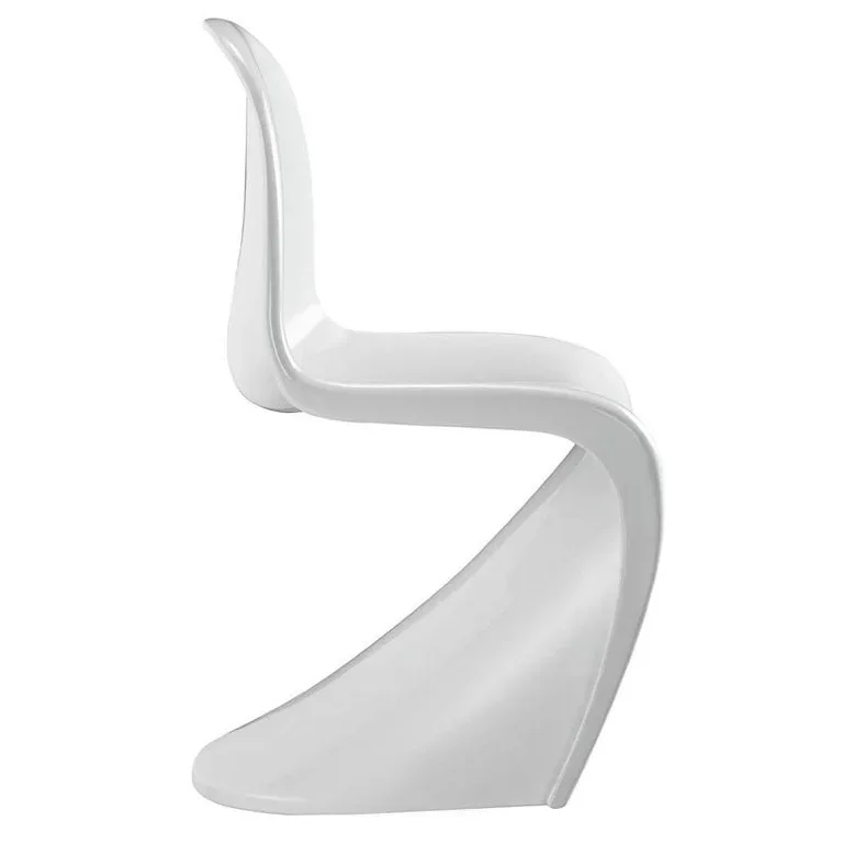 Slither White Plastic Cantilever Side Chair