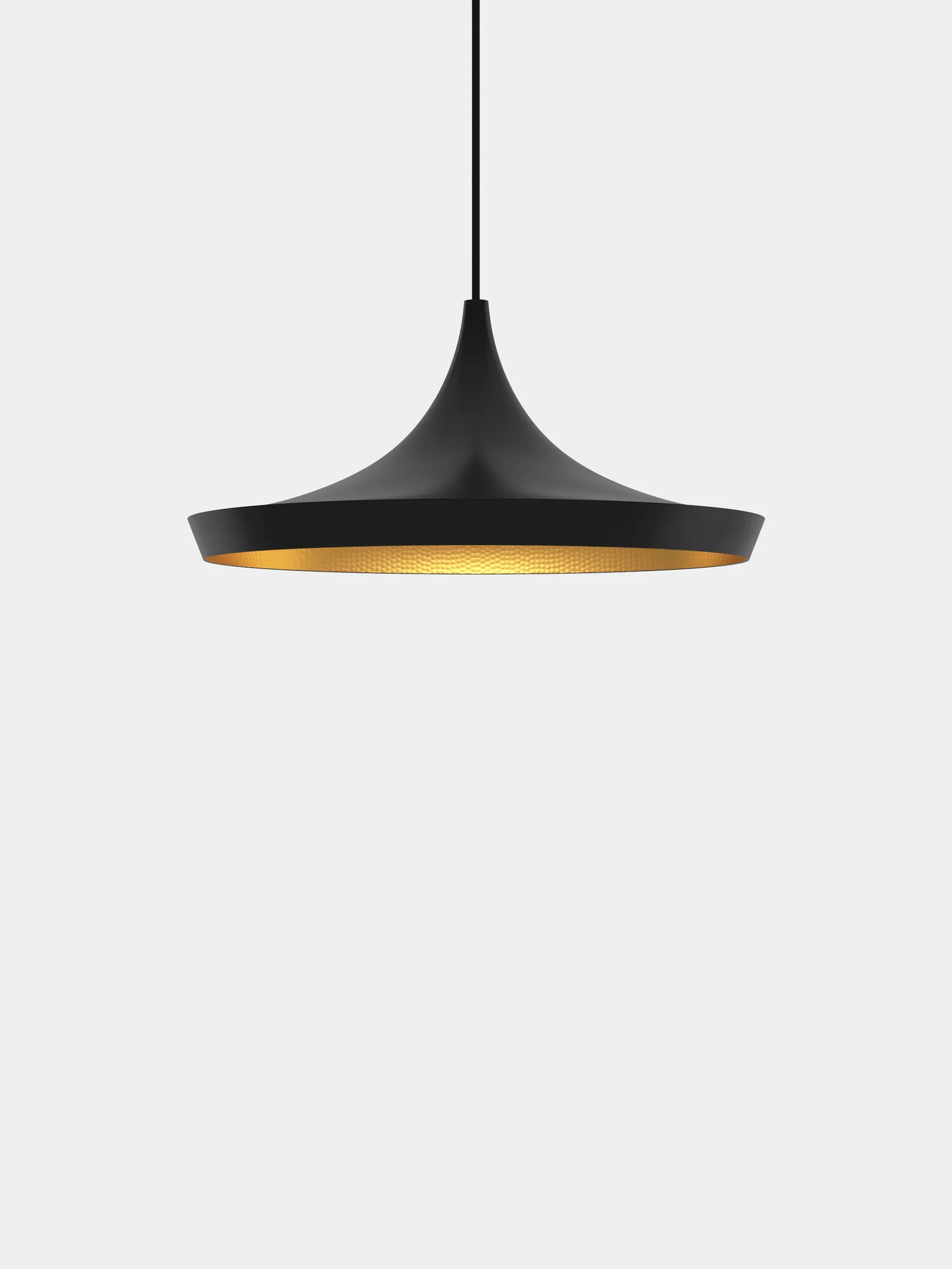 Beat Wide Matte Black Brass Pendant Light
