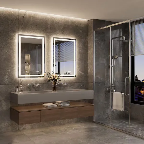 KeonJinn Rectangular Backlit Bathroom Mirror