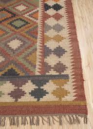 Geometric Wool Kilim Area Rug