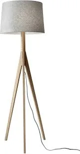 Eden Natural Wood Tripod Floor Lamp