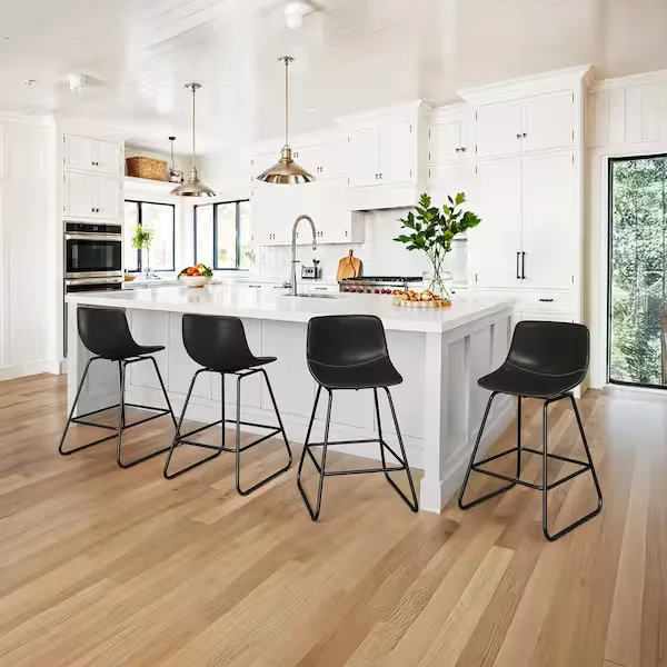 Alex Modern Matte Black Bar Stool