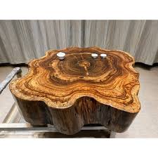 Beli Noir Round Live Edge Coffee Table