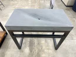 Concrete Console Sink with Steel Frame