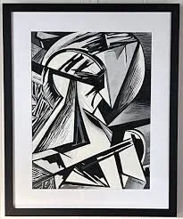 Rudolph Weisenborn Cubist Abstract Framed Wall Art