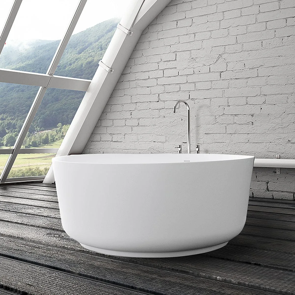Garrison Round Stone Freestanding Bathtub