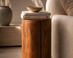 Organic Wood Stump Side Table