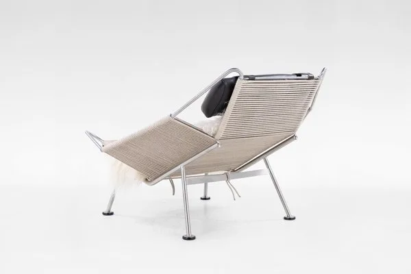 Flag Halyard Lounge Chair Woven Steel Lounge Chair