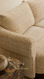 Beige Textured Fabric Sofa