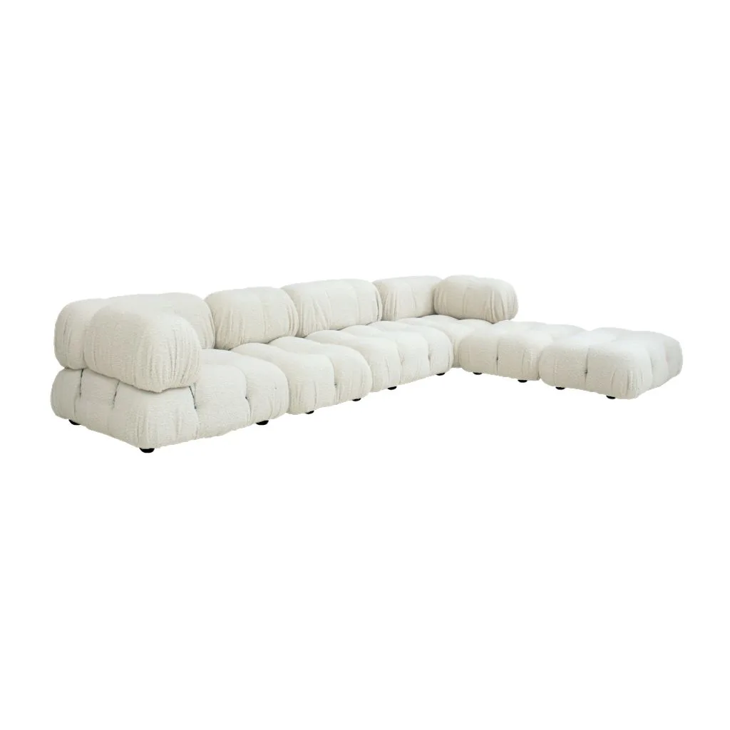 Camaleonda White Bouclé Modular Sofa