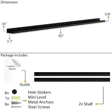Black Picture Ledge