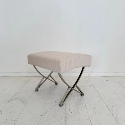 Mid-Century Modern Upholstered Ottoman
