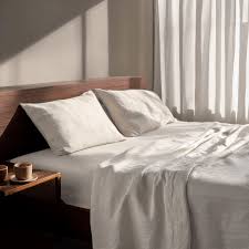 White Linen Bedding Set