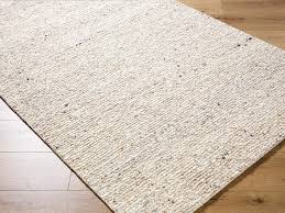 Winta Beige Ribbed Wool Area Rug
