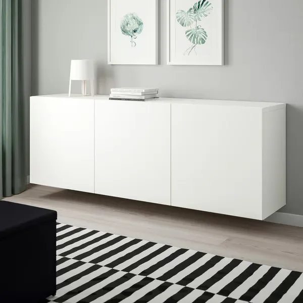 BESTÅ Minimalist White Floating Sideboard