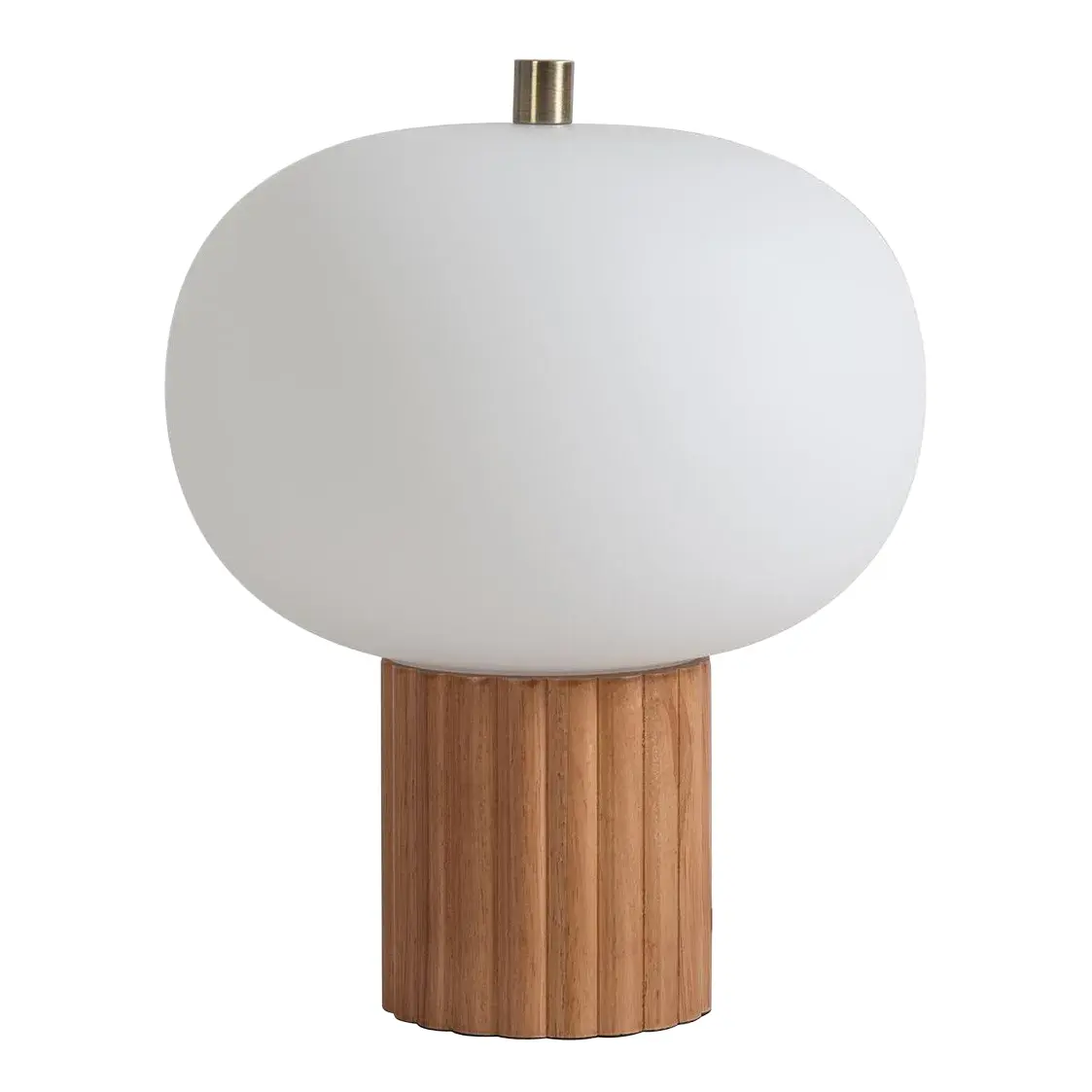 Nova Tambo Ribbed Wood Table Lamp