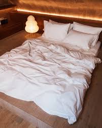 Solid White Cotton Bedding Set