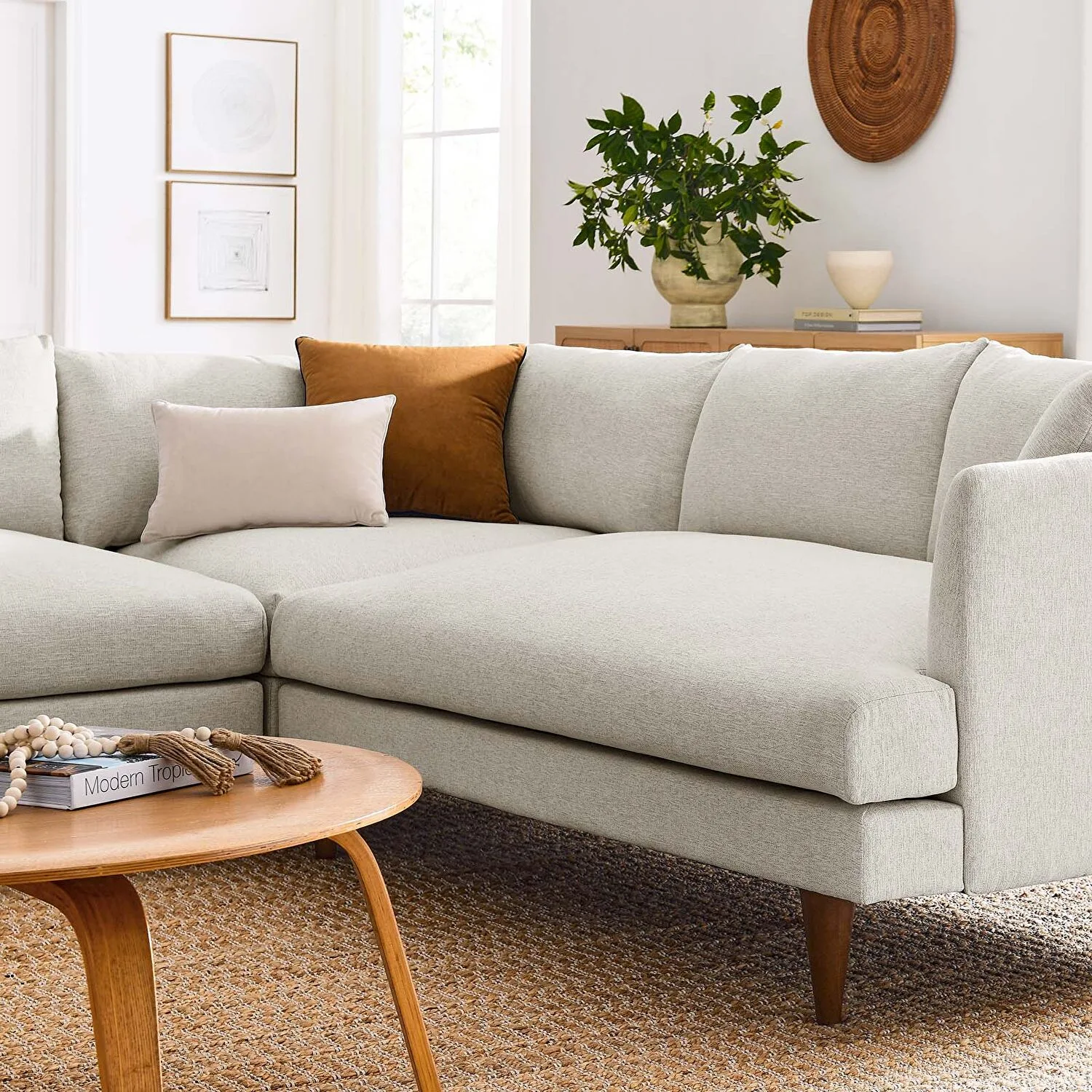 Modway Zoya Mid-Century Modern Sectional Sofa