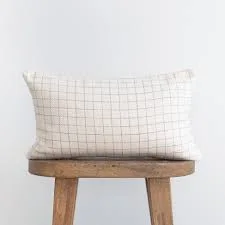 Wells Grid Throw Pillow