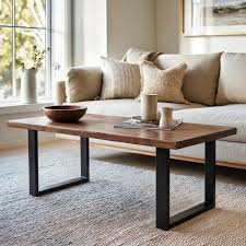 Underhill Rectangular Wood and Metal Coffee Table