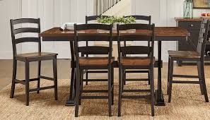 Distressed Black Wood Dining Chair