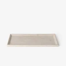Rectangular Beige Marble Vanity Tray