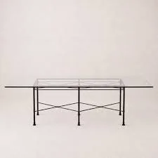 Provence Rectangular Glass Dining Table