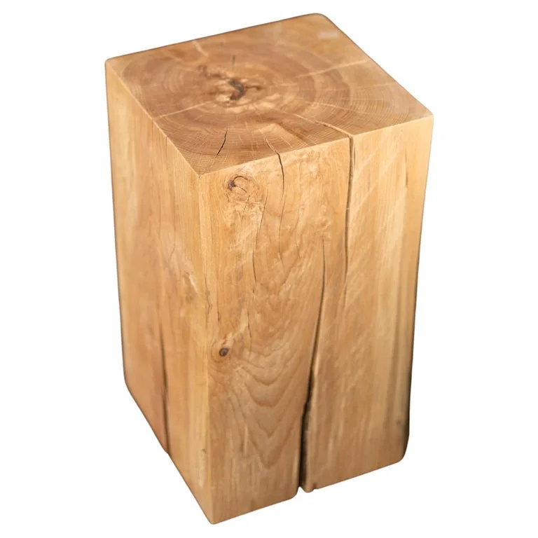 Alabama Sawyer Natural Wood Block Side Table