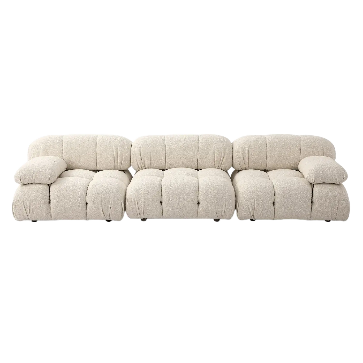 Cream Boucle Modular Sofa