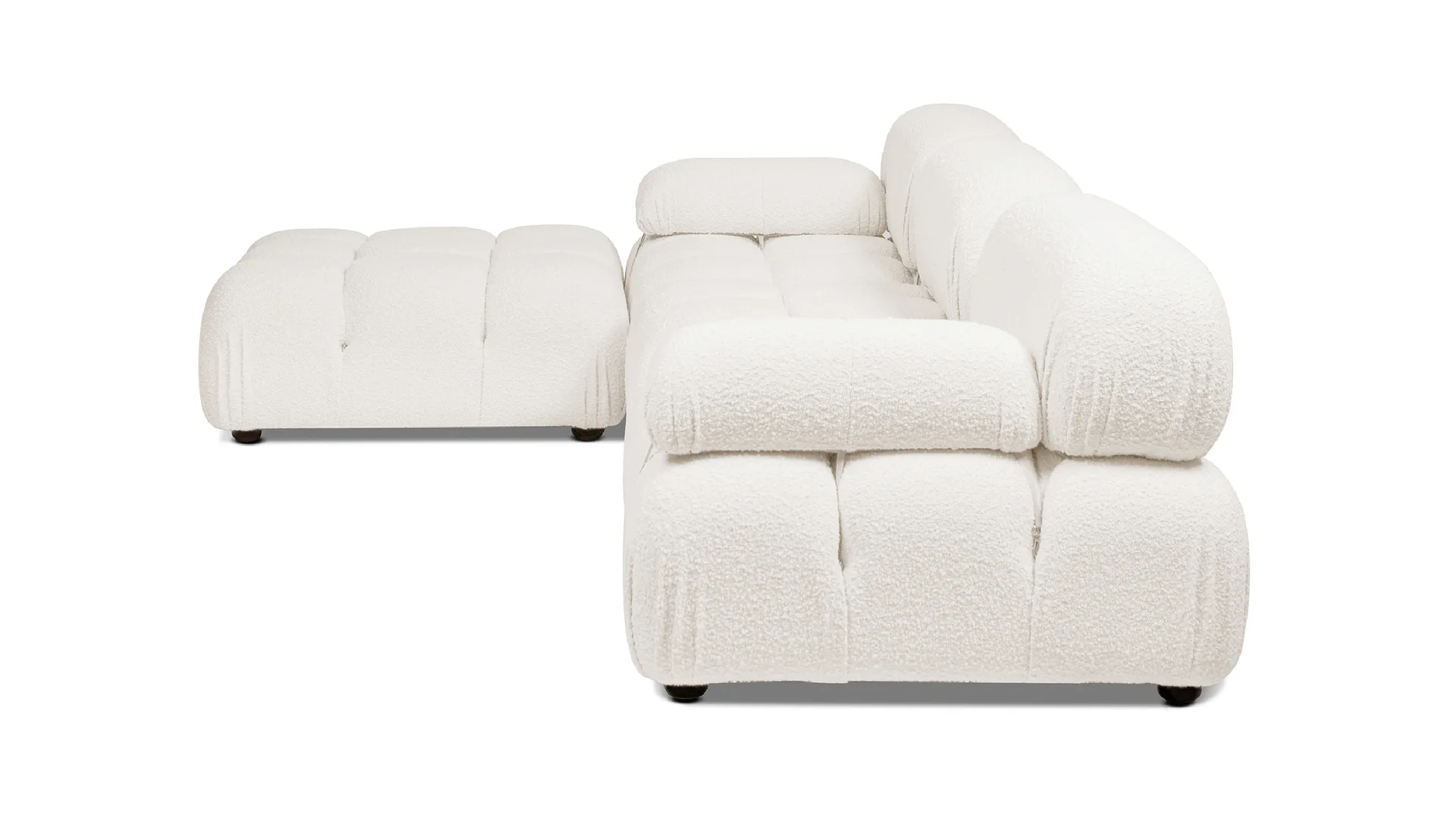 White Bouclé Modular Sofa