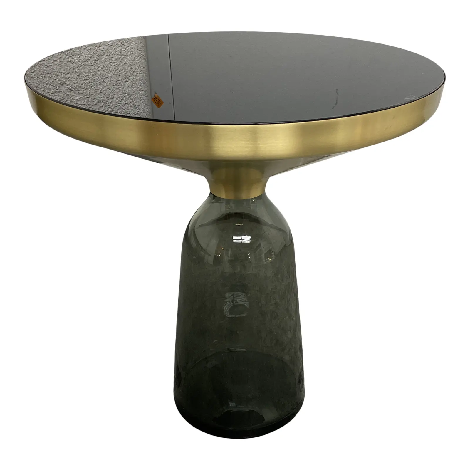 Classicon Bell Round Glass and Metal Accent Table