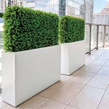 Jay Scotts Delray Modern White Rectangular Trough Planter