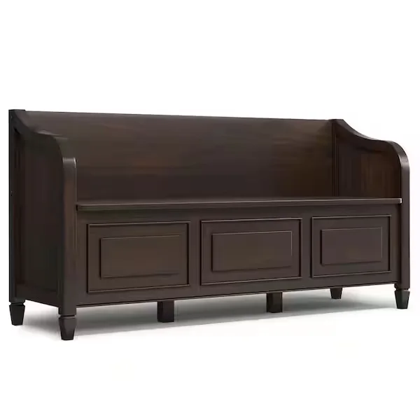 Simpli Home Connaught Traditional Wooden Storage Chest